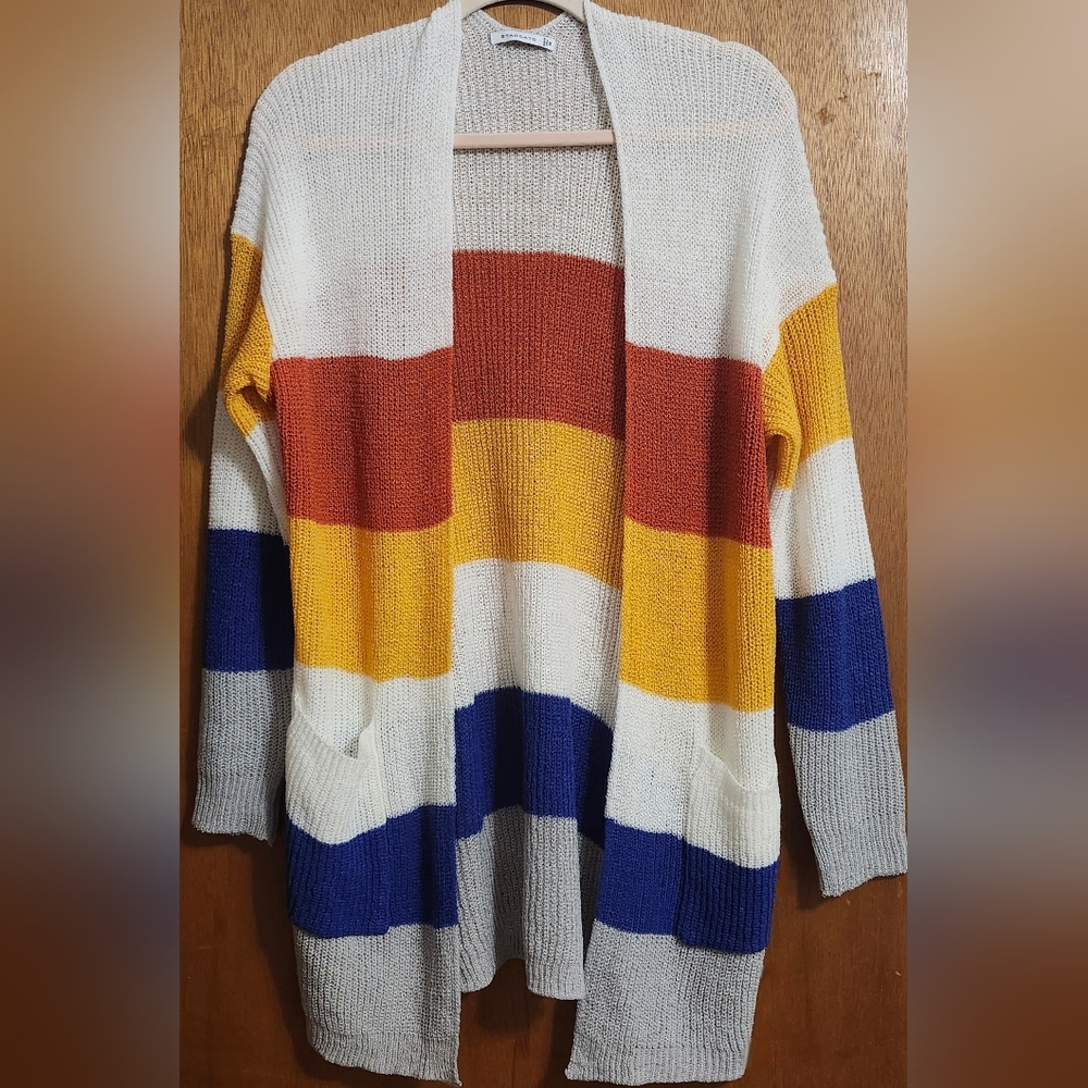 Staccato Multicolor Striped Acrylic Cardigan